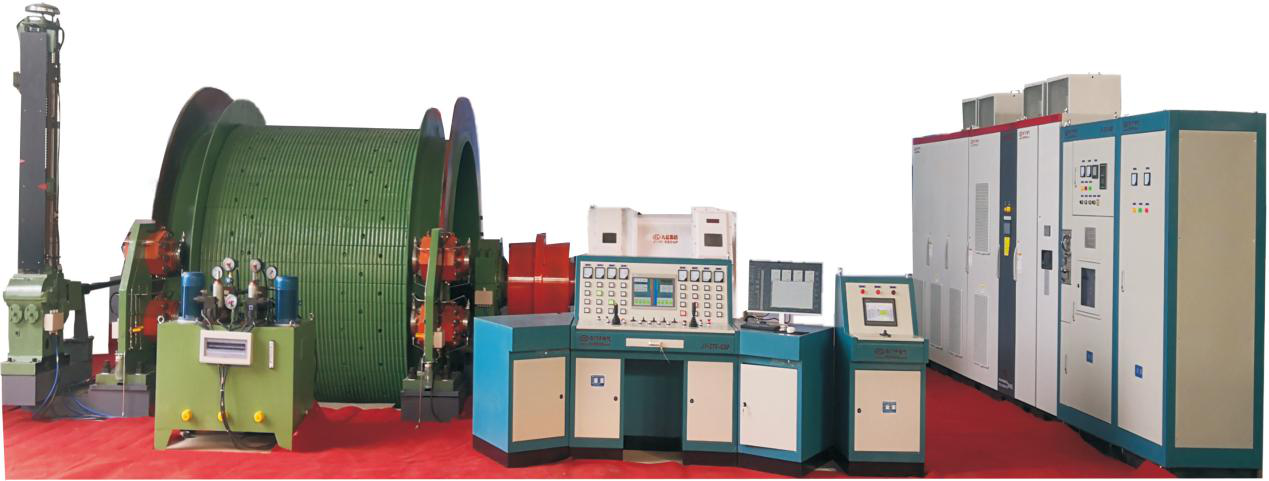 永磁减速同步电机直驱单绳纠葛式提升机